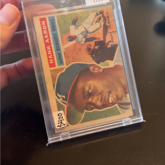 Authentic!! Hank Aaron 1956 Topps White Back Card #31 - Picture 8 of 8